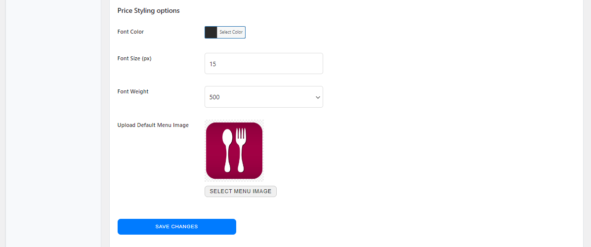 Styling Settings - MenuMaster - Modern and Interactive Restaurant Menu ...